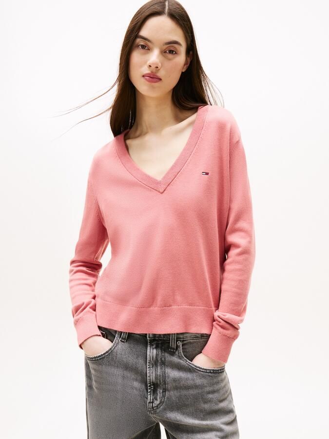 TOMMY JEANS Trui met V-hals TJW ESSENTIAL VNECK SWEATER EXT - Foto 4
