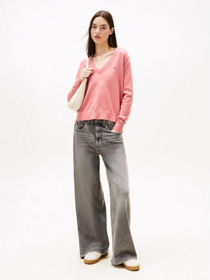 TOMMY JEANS Trui met V-hals TJW ESSENTIAL VNECK SWEATER EXT - Foto 2