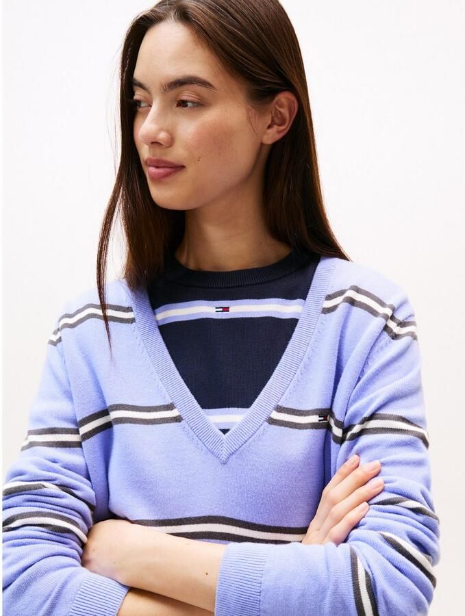 TOMMY JEANS Trui met V-hals TJW ESSENTIAL VNECK SWEATER EXT - Foto 2