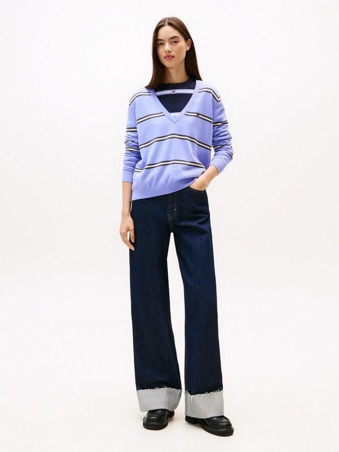 TOMMY JEANS Trui met V-hals TJW ESSENTIAL VNECK SWEATER EXT - Foto 3