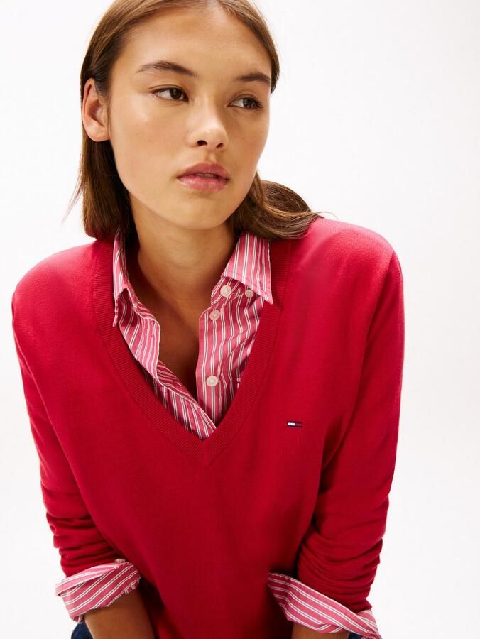 TOMMY JEANS Trui met V-hals TJW ESSENTIAL VNECK SWEATER EXT - Foto 2