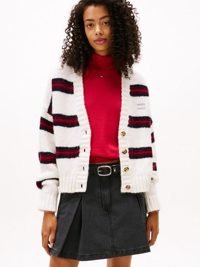 TOMMY JEANS Vest TJW BADGE STRIPE FLUFF CARDI EXT - Foto 3
