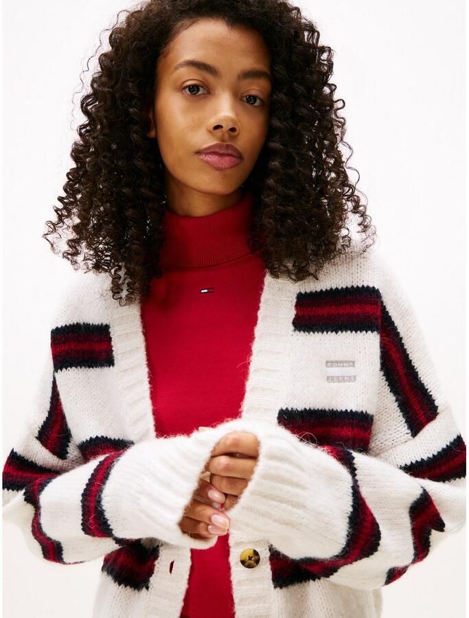 TOMMY JEANS Vest TJW BADGE STRIPE FLUFF CARDI EXT - Foto 2