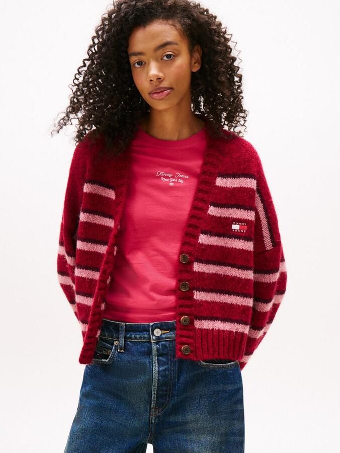 TOMMY JEANS Vest TJW BADGE STRIPE FLUFF CARDI EXT - Foto 3