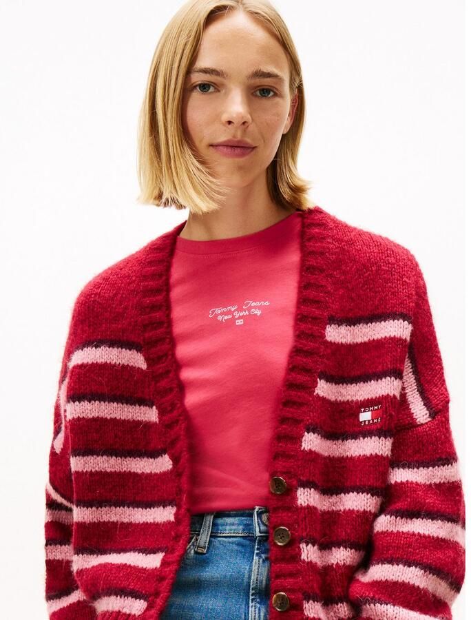 TOMMY JEANS Vest TJW BADGE STRIPE FLUFF CARDI EXT - Foto 2