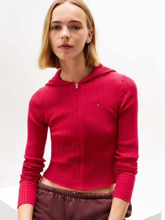 TOMMY JEANS Vest TJW ESSENTIAL ZIPPER HOOD CARDI - Foto 5