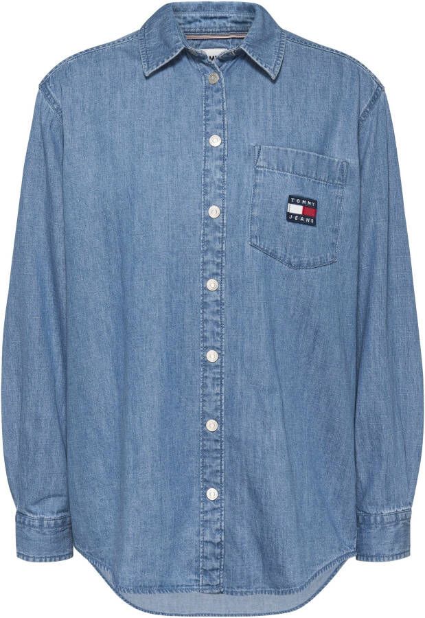 TOMMY JEANS Top TJW CHAMBRAY BADGE BOYF SHIRT