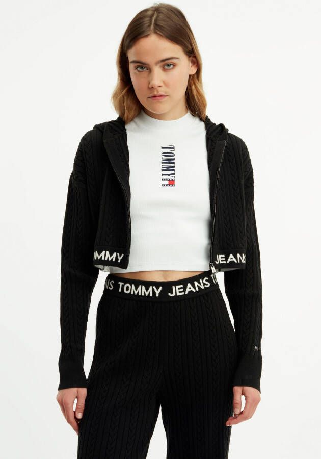 Tommy Jeans TJW BXY Crop ZIP WAI Dw0Dw14266 Black Dames