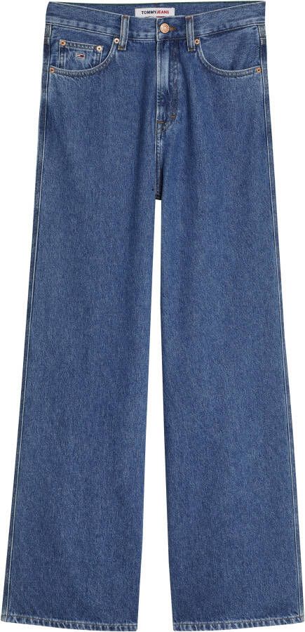 Tommy Jeans High rise wide leg jeans met labeldetail model 'CLAIRE'