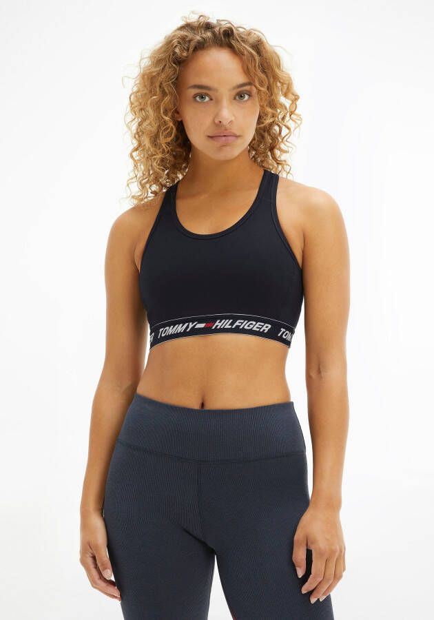 TOMMY SPORT Sportbustier MID INTENSITY TAPE RACER BRA met elastische band met tommy hilfiger-logo