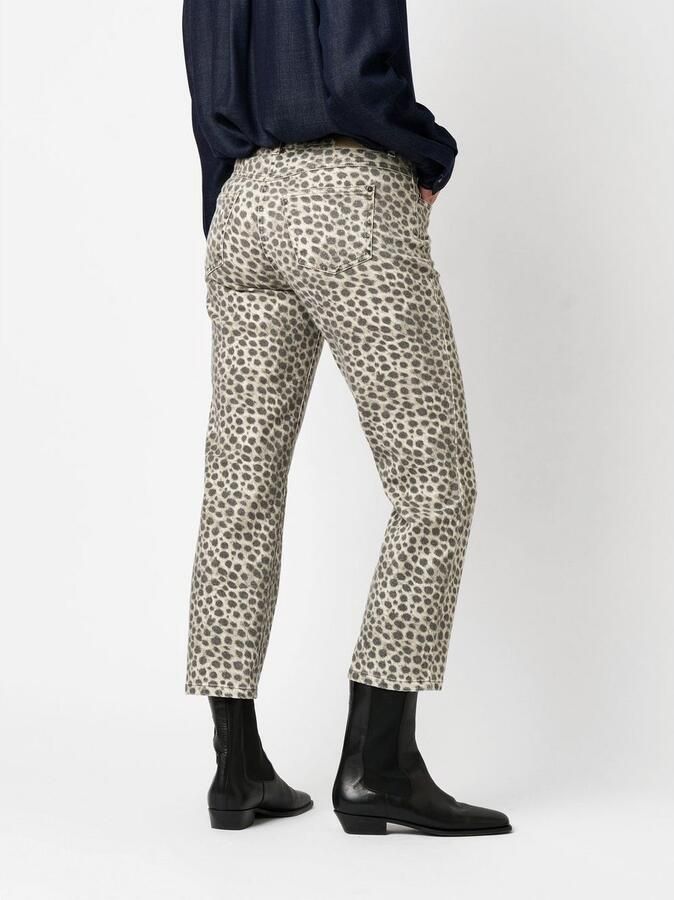 TONI 7 8 jeans Ella Cropped met luipaardprint