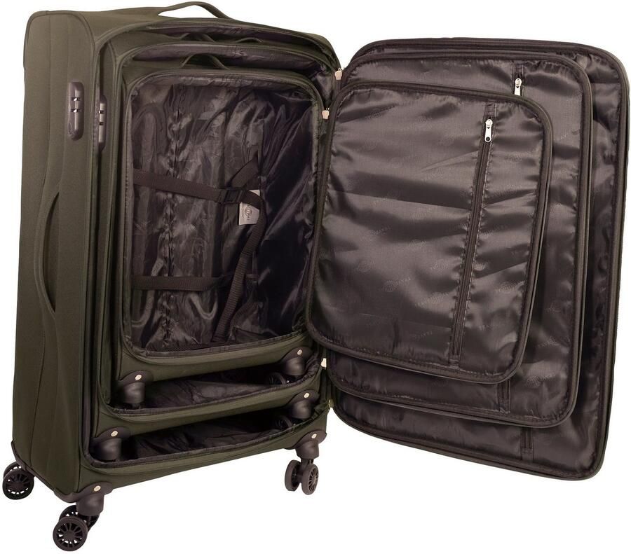 Travel Pal Trolleyset Reiskofferset PALMA 3 koffers s m l reistas vliegtas kofferlabel koffergordel (set 7-delig)