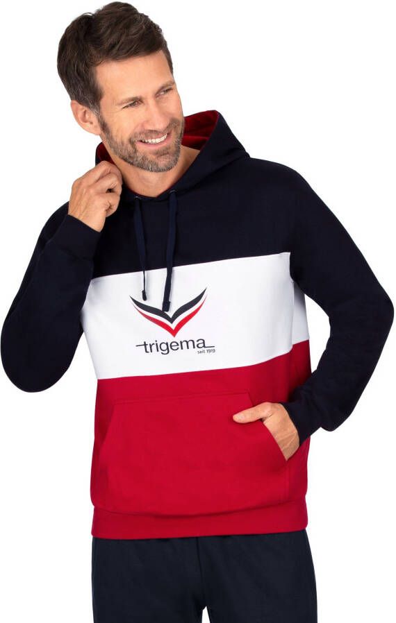 Trigema Hoodie driekleurige hoodie in sweatkwaliteit
