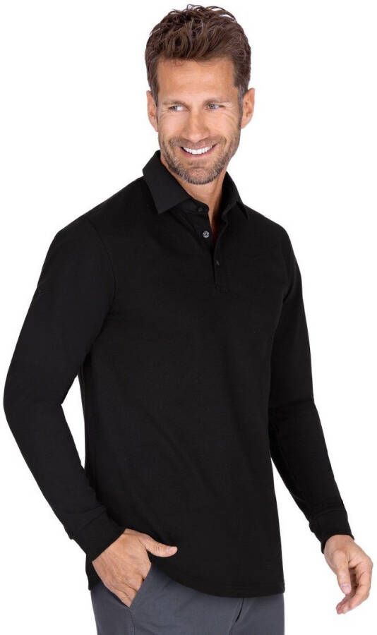 Trigema Poloshirt business poloshirt met lange mouwen en overhemdkraag (1-delig)