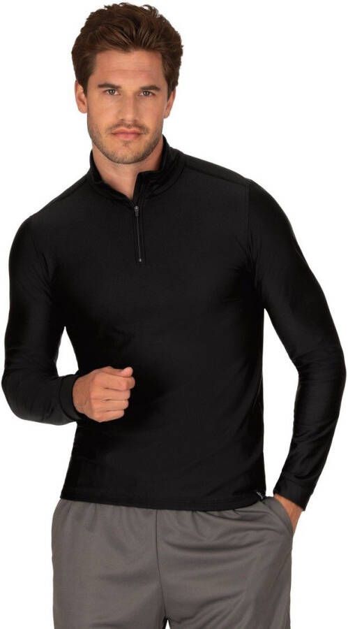 Trigema Sweatshirt sportshirt met lange mouwen en ritssluiting