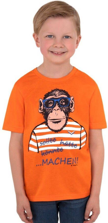 Trigema T-shirt met grote apenprint (1-delig)