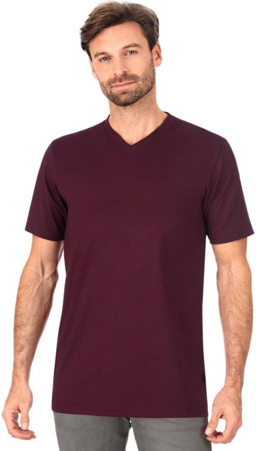 Trigema T-shirt V-Shirt DELUXE katoen (1-delig)