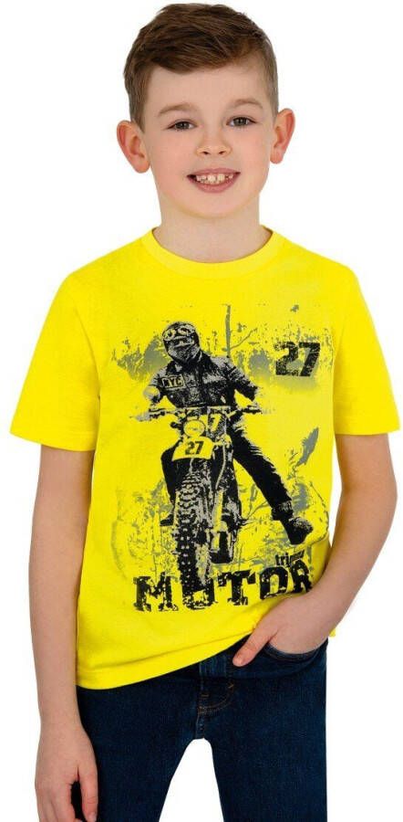 Trigema T-shirt voor jongens met cool motormotief
