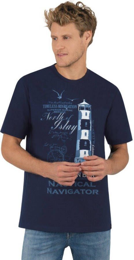 Trigema T-shirt vrijetijdsshirt met een maritiem motief