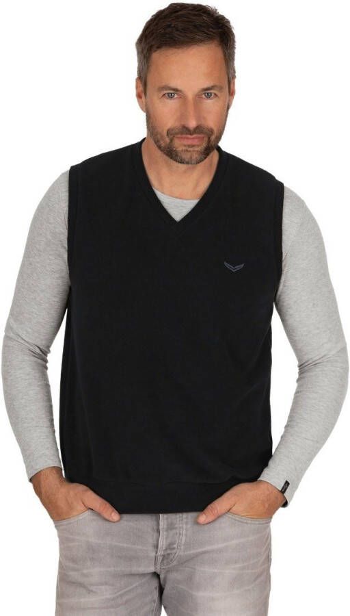 Trigema Tricot-fleecetrui slip-over van fleece