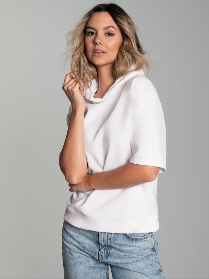 Trigema Hoodie Korte mouw cropped hoodie - Foto 4