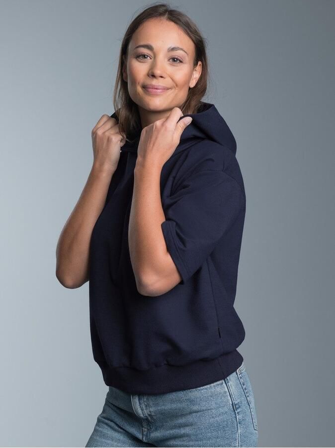 Trigema Hoodie Korte mouw cropped hoodie - Foto 4