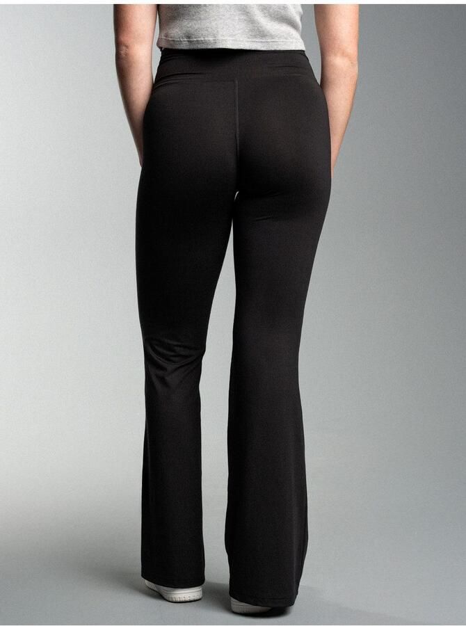 Trigema Jerseybroek flared broek met hoge taille (1-delig)