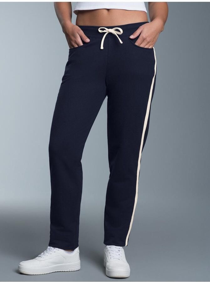 Trigema Jerseybroek joggingbroek met contrasterende accenten (1-delig)