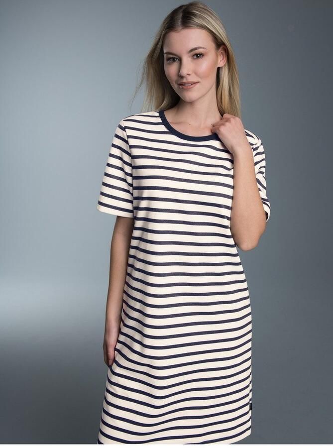 Trigema Jerseyjurk sweatjurk met streepjespatroon (1-delig)