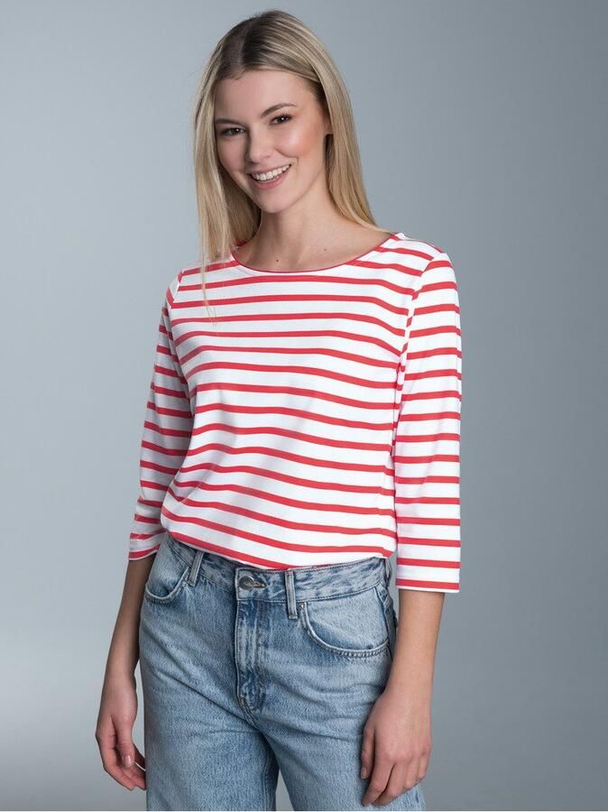 Trigema Longsleeve Driekwartarm shirt met streepjespatroon (1-delig) - Foto 3
