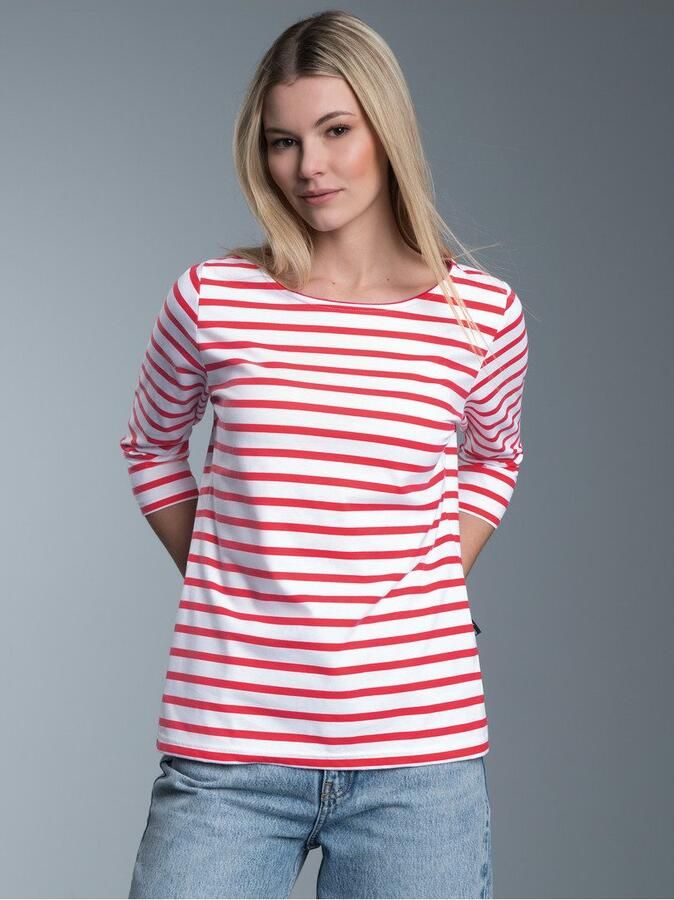 Trigema Longsleeve Driekwartarm shirt met streepjespatroon (1-delig)