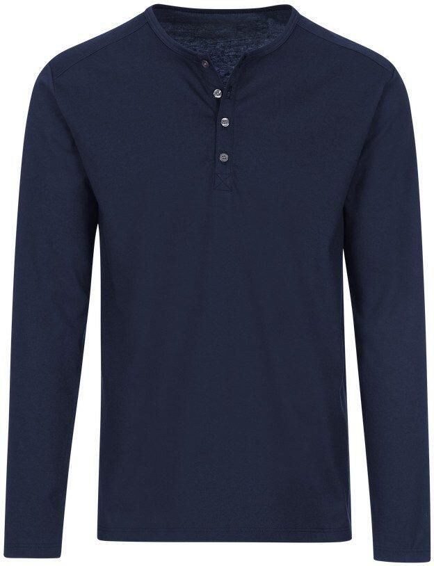 Trigema Longsleeve shirt met lange mouwen en knoopsluiting (1-delig)