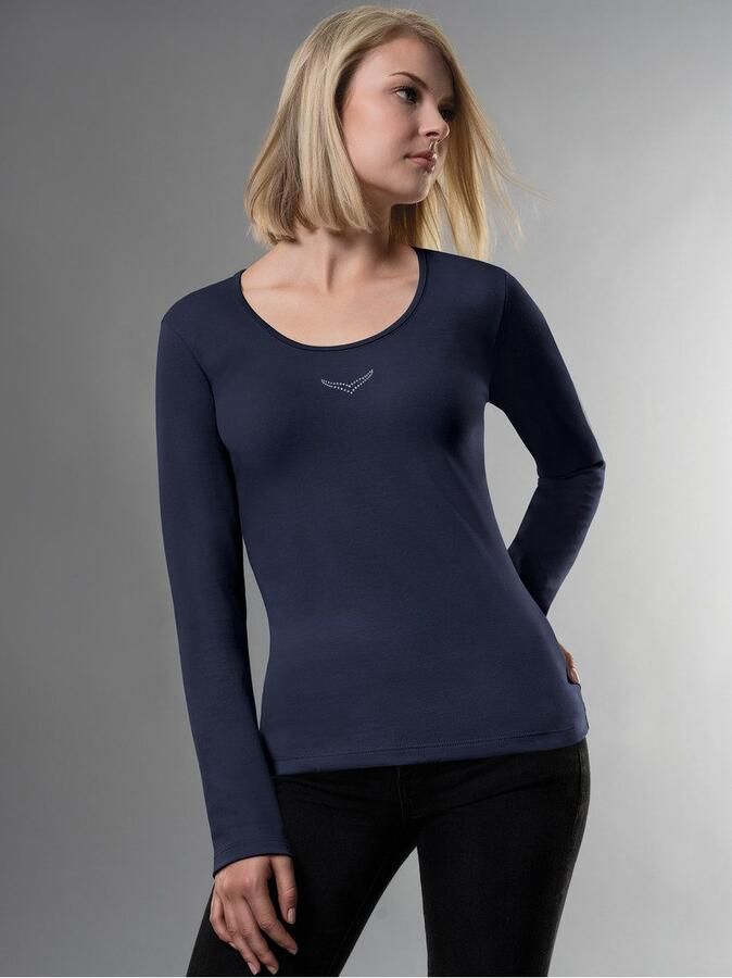 Trigema Longsleeve shirt met lange mouwen en kristallen (1-delig) - Foto 5