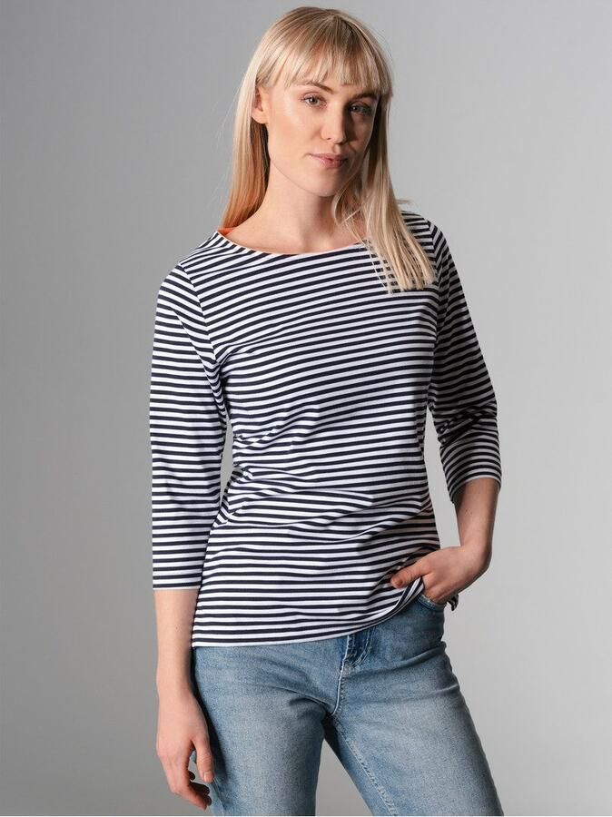 Trigema Longsleeve shirt van 100% katoen met 3 4-mouwen (1-delig)