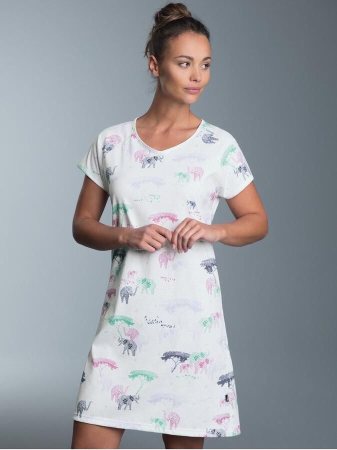 Trigema Nachthemd met allover safari-print (1-delig) - Foto 3