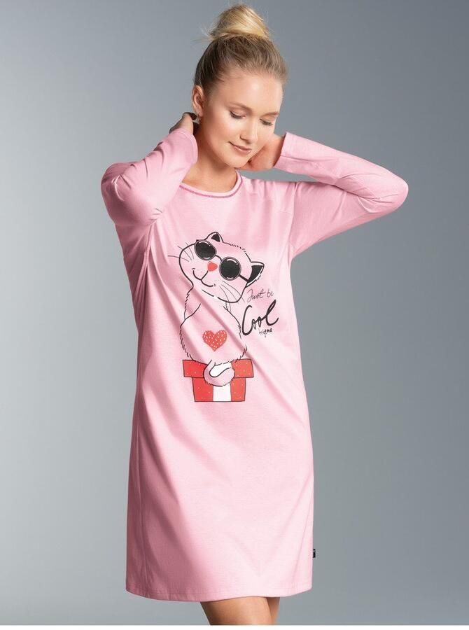 Trigema Nachthemd met schattige kattenprint (1-delig) - Foto 3