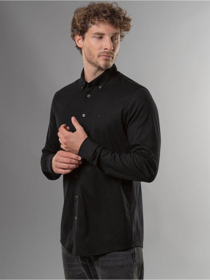 Trigema Poloshirt business overhemd van DELUXE single jersey (1-delig)