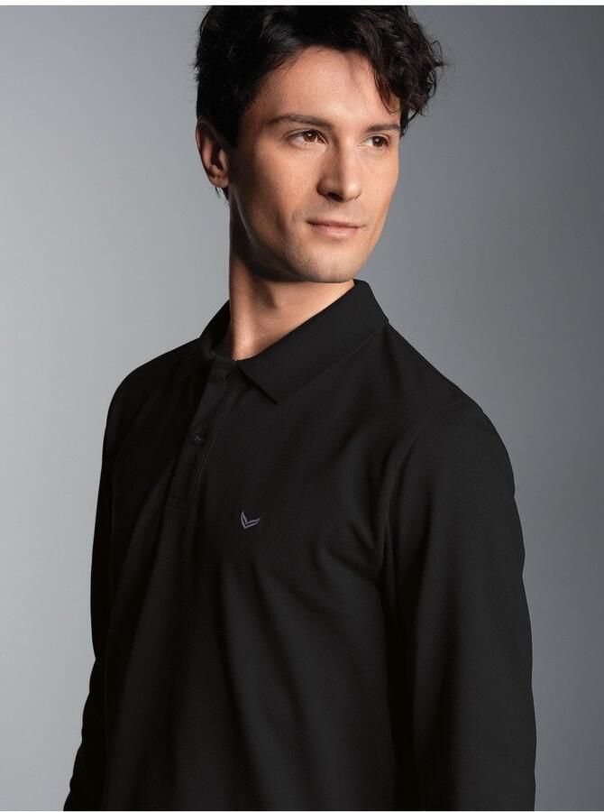 Trigema Poloshirt lange mouw poloshirt met mouwboorden (1-delig)