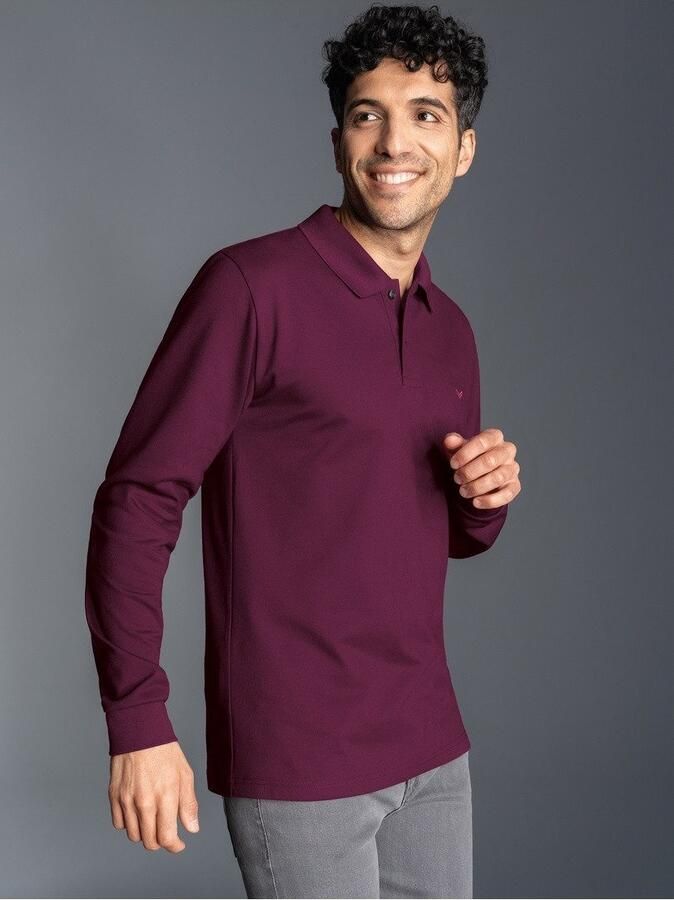 Trigema Poloshirt lange mouw poloshirt met mouwboorden (1-delig) - Foto 3