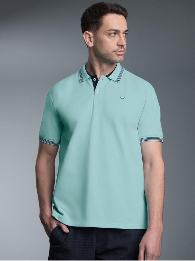 Trigema Poloshirt met contrasterende accenten (1-delig)