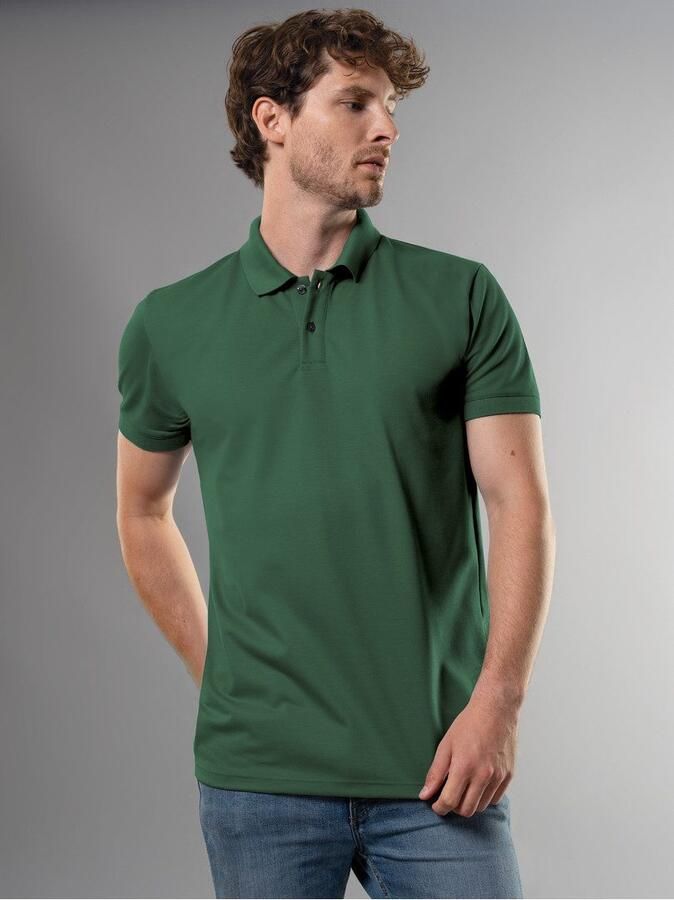Trigema Poloshirt slim fit poloshirt van DELUXE-piqué (1-delig) - Foto 3