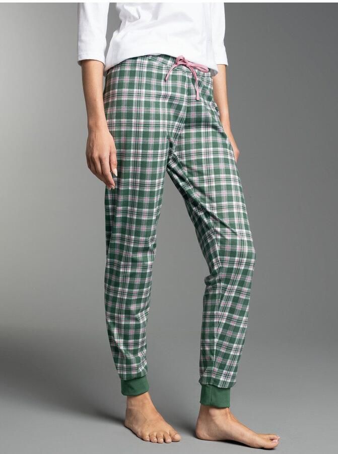 Trigema Pyjama pyjamabroek met ruitpatroon (1-delig)