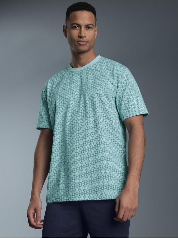 Trigema Pyjama T-shirt met allover vintage-patroon (1-delig) - Foto 3