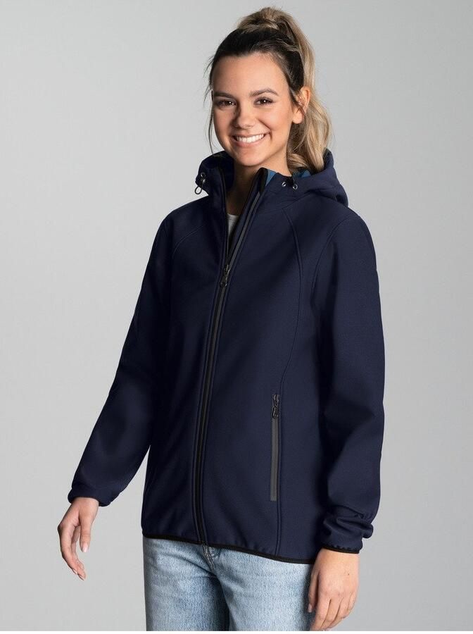 Trigema Softshell-jack getailleerd Softshell-jack met capuchon (1 stuk)