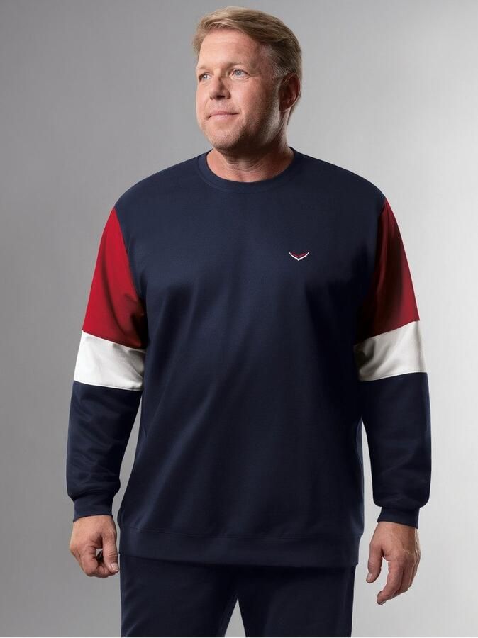 Trigema Sweatshirt met contrasterende ele ten