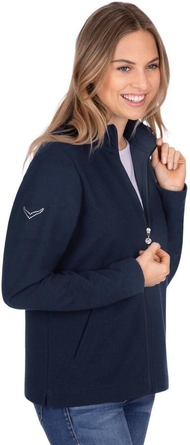 Trigema Sweatvest jas met fonkelende strassteentjes (1-delig) - Foto 5