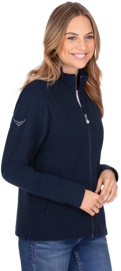 Trigema Sweatvest jas met fonkelende strassteentjes (1-delig) - Foto 4