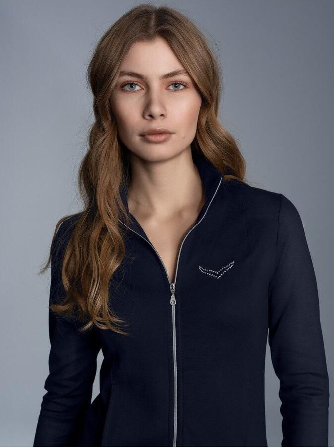 Trigema Sweatvest jas met kristallen (1-delig)