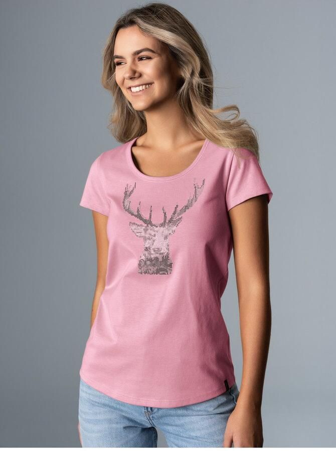 Trigema T-shirt glitteredelhert (1-delig) - Foto 4