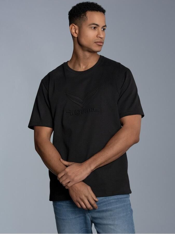 Trigema T-shirt Heavy oversized T-shirt met 3D-motief (1-delig)